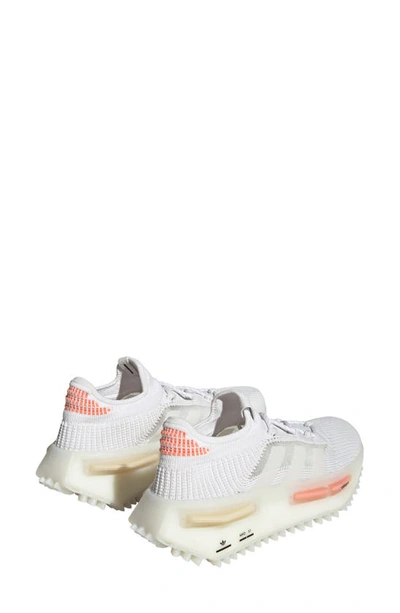 Shop Adidas Originals Nmd_s1 Sneaker In White/ White/ Coral