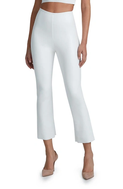 Shop Commando Faux Leather Flare Crop Pull-on Pants In White