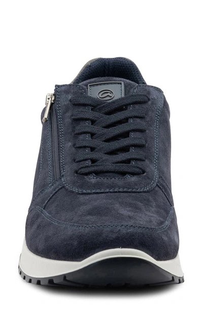 Ara Murray Zip Sneaker In Navy Suede