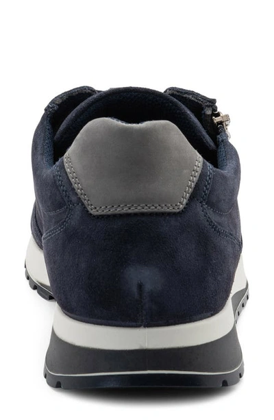 Ara Murray Zip Sneaker In Navy Suede