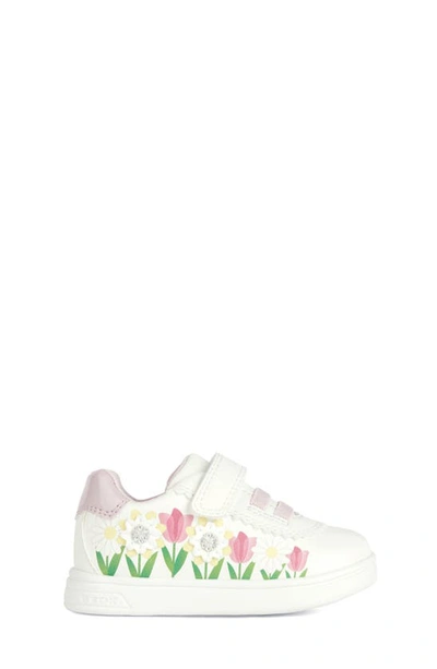 Shop Geox Kids' Dj Rock Sneaker In White/ Multicolor