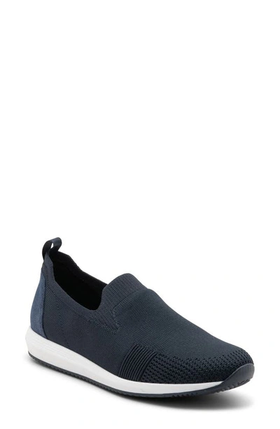 Shop Ara Leena Ii Slip-on Sneaker In Navy Wovenstretch