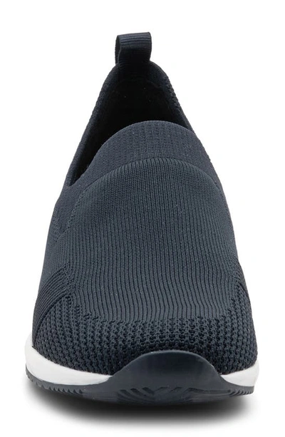 Ara Leena Slip-on Sneaker In Navy Wovenstretch
