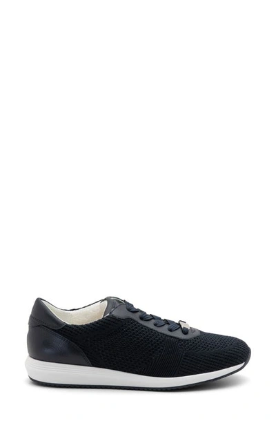 Ara Lilly Ii Sneaker In Navy Wovenstretch