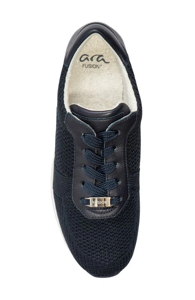 Ara Lilly Ii Sneaker In Navy Wovenstretch