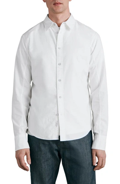 Shop Rag & Bone Icons Fit 2 Slim Fit Engineered Button-up Shirt In Wht