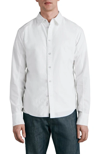Rag & Bone Icons Zac 365 Slim-fit Cotton-poplin Shirt In Wht