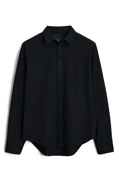 Shop Rag & Bone Icons Fit 2 Slim Fit Engineered Button-up Shirt In Black