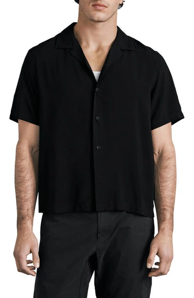 Shop Rag & Bone Avery Button-up Shirt In Blk