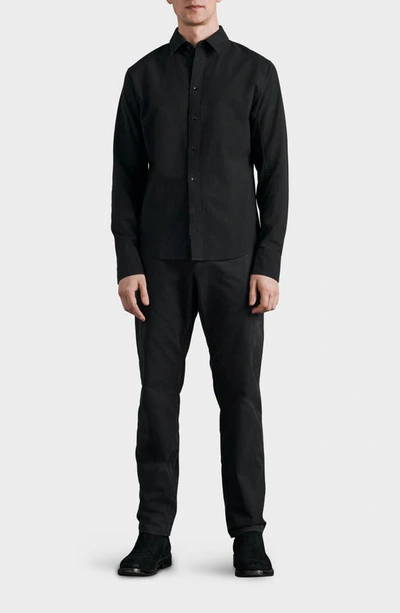 Shop Rag & Bone Icons Fit 2 Slim Fit Engineered Button-up Shirt In Black