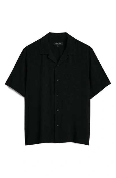 Shop Rag & Bone Avery Button-up Shirt In Blk