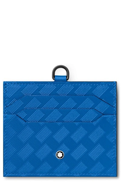 Shop Montblanc Extreme 3.0 Leather Card Holder In Blue