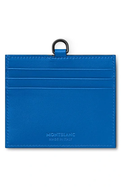 Shop Montblanc Extreme 3.0 Leather Card Holder In Blue