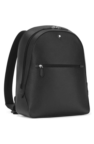 Shop Montblanc Small Sartorial Leather Backpack In Black