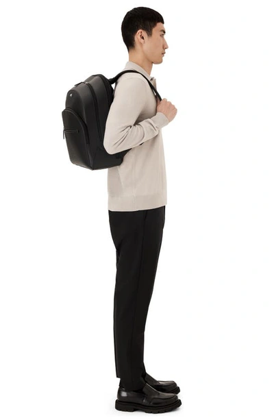 Montblanc Sartorial Medium Cross-grain Leather Backpack In Black