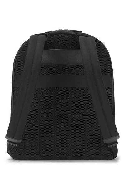 Montblanc Sartorial Medium Cross-grain Leather Backpack In Black