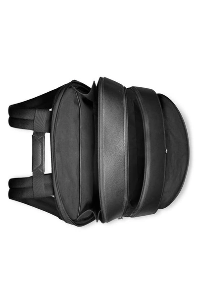 Montblanc Sartorial Medium Cross-grain Leather Backpack In Black