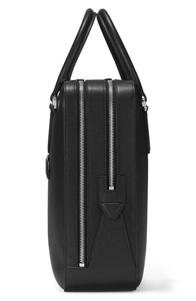 Montblanc Leather Sartorial Thin Document Case In Black