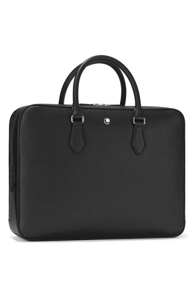 Montblanc Leather Sartorial Thin Document Case In Black