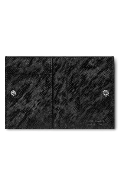 Shop Montblanc Mini Sartorial Leather Bifold Wallet In Black