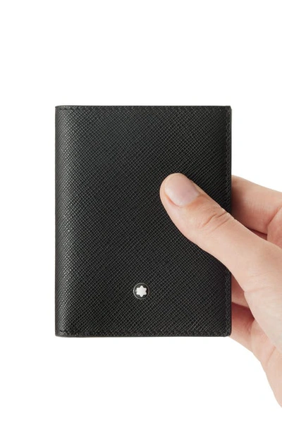Montblanc Mini Sartorial Leather Bifold Wallet In Black