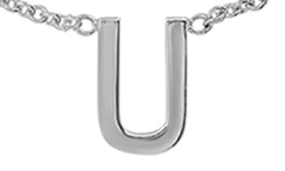 Shop Bychari Initial Pendant Necklace In 14k White Gold