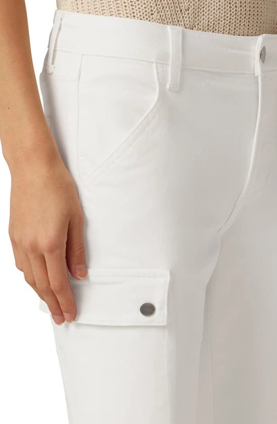 Shop Joe's The Frankie Mid Rise Cargo Bootcut Jeans In White
