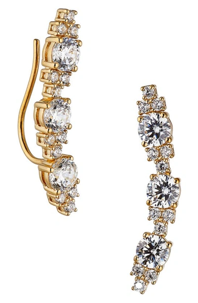 Nadri Invitation Only Cubic Zirconia Ear Crawlers In Gold white