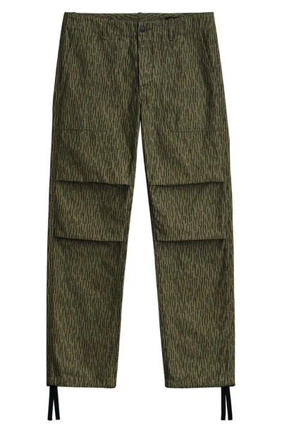 Shop Rag & Bone Combat Dash Print Cotton Cargo Pants In Grnpncamo