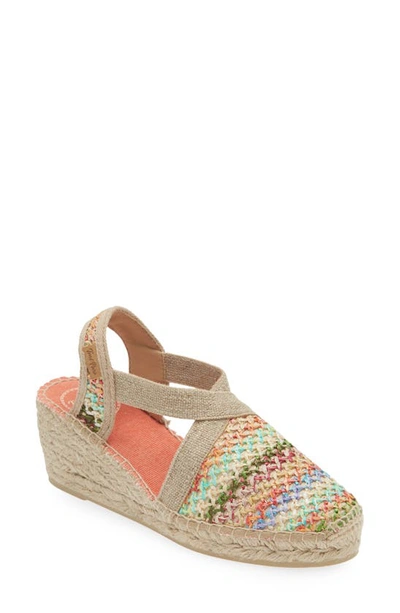 Shop Toni Pons Terra Wedge Espadrille Shoe In Multi Beige