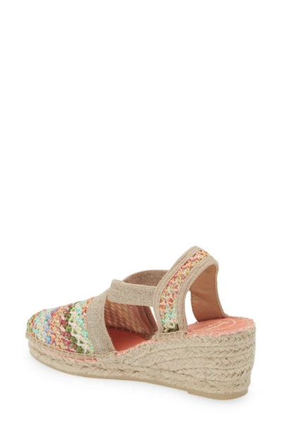 Toni Pons Terra Wedge Espadrille Shoe In Multi Beige