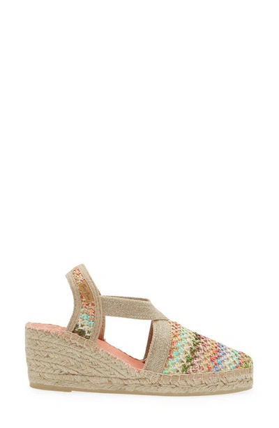 Toni Pons Terra Wedge Espadrille Shoe In Multi Beige