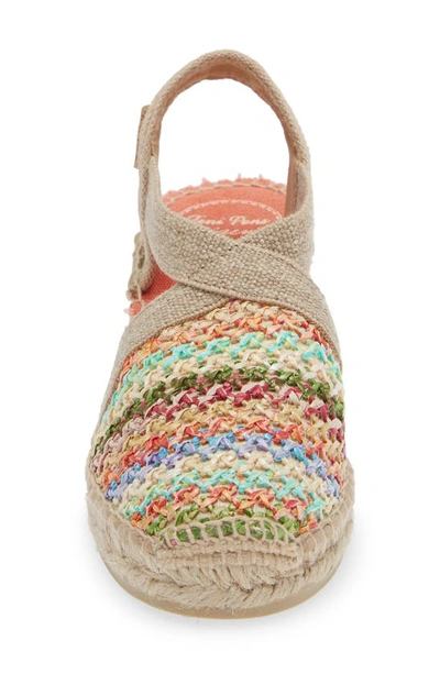 Toni Pons Terra Wedge Espadrille Shoe In Multi Beige