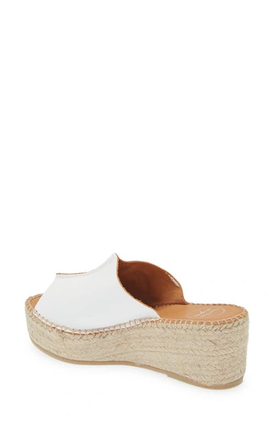 Shop Toni Pons Ivonne Espadrille Platform Wedge Slide Sandal In Blanc/white