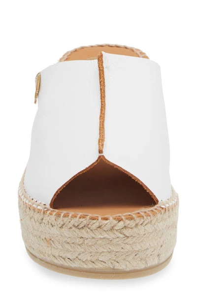 Shop Toni Pons Ivonne Espadrille Platform Wedge Slide Sandal In Blanc/white