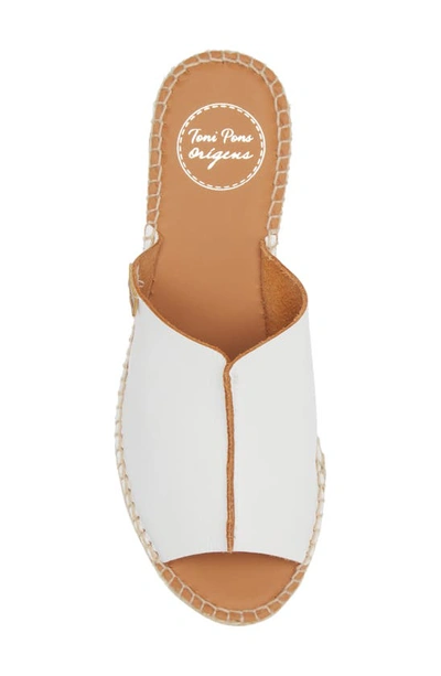 Toni Pons Ivonne Espadrille Platform Wedge Slide Sandal In Blanc/white