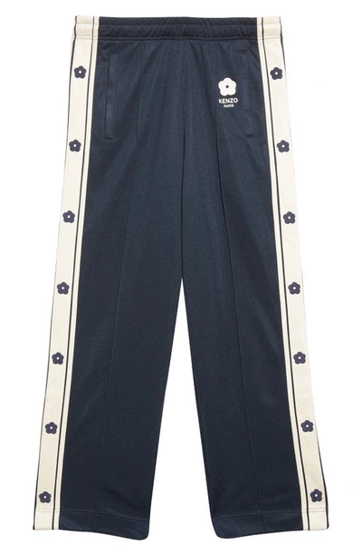 Shop Kenzo Varsity Track Pants In 77 - Midnight Blue