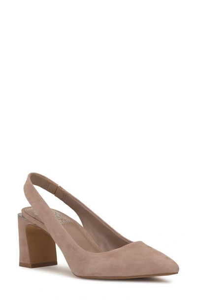 Shop Vince Camuto Hamden Pointed Toe Slingback Pump In Truffle Taupe