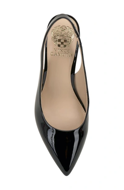 Vince Camuto Hamden Slingback Pointed Toe Pump In Black Patent