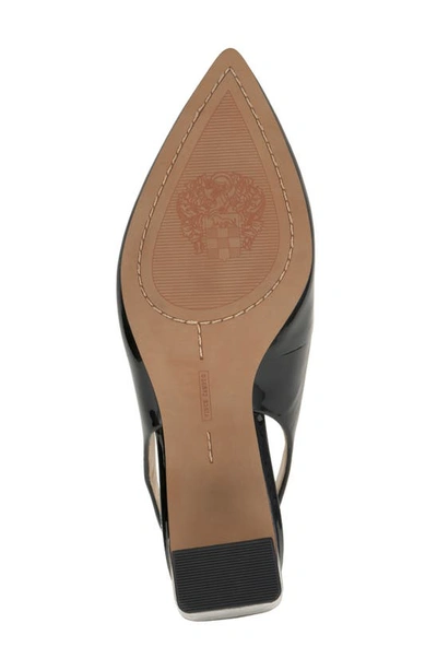Vince Camuto Hamden Slingback Pointed Toe Pump In Black Patent