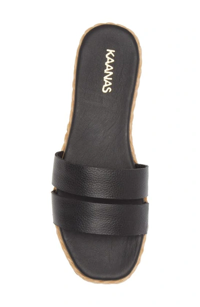 Shop Kaanas Dantita Espadrille Platform Slide Sandal In Black