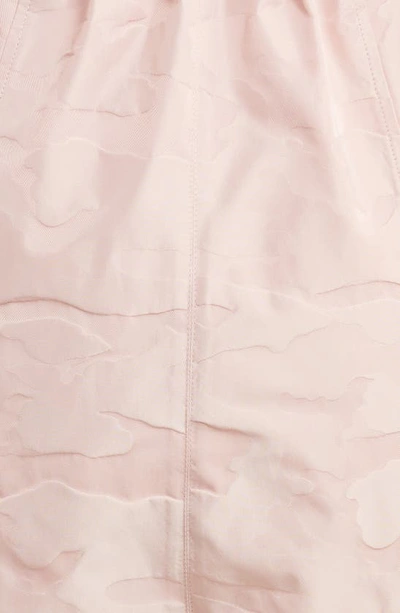 Shop Blanc Noir Hooded Water Resistant Anorak In Peach Blush Camo