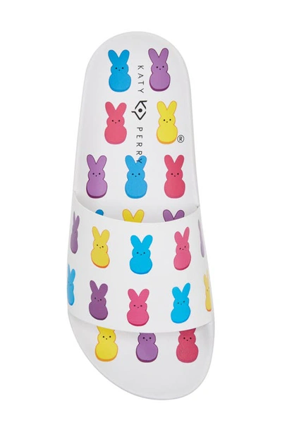 Shop Katy Perry The Peeps Bunny Slide Sandal In White Multi
