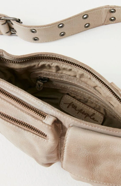 Free People Wade Sling Leather Shoulder Bag In Mineral
