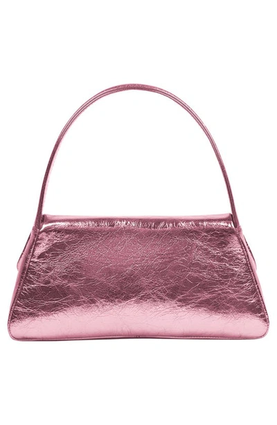 Shop Liselle Kiss Elliot Leather Top Handle Bag In Pink Crinkle