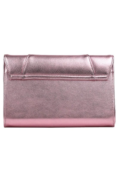 Shop Liselle Kiss Allie Metallic Leather Crossbody Bag In Pink Metallic