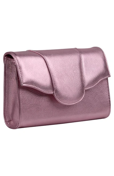 Shop Liselle Kiss Allie Metallic Leather Crossbody Bag In Pink Metallic