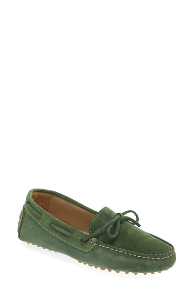 Ann Mashburn Driving Loafer In Leaf Suede
