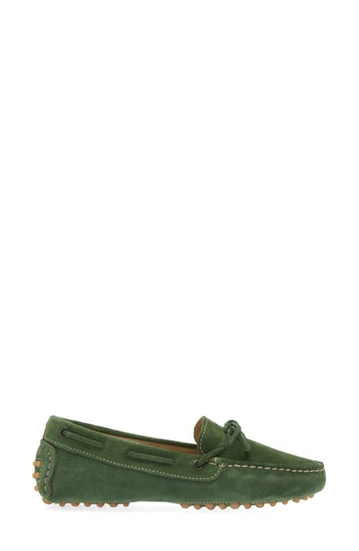 Ann Mashburn Driving Loafer In Leaf Suede