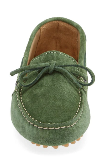 Ann Mashburn Driving Loafer In Leaf Suede